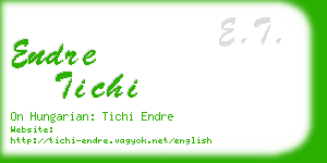 endre tichi business card